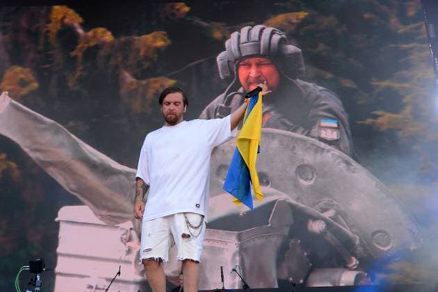 The Opening Of The Atlas United 2024 Music Festival Held In Kyiv Serhii Tanchynets, front man of BEZ OBMEZHEN band, during the ATLAS UNITED 2024 music festival on July 19, 2024 in Kyiv, Ukraine. Copyright: xx Oleksandr-Gusev-ATLAS-19072024(7)