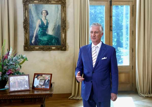 Entertainment Themen der Woche KW 29 Entertainment Bilder des Tages Speech Of King Philippe For National Day 2024 BRUSSELS, BELGIUM - JULY 20 : King Philippe of Belgium delivers a speech for Belgium s National Day, at the Royal Palace in Brussels. The Belgian National Day celebrated annually on 21 July marks the day that King Leopold I of Saxe-Coburg-Saalfeld took the oath as first king of the Belgians in 1831. July 20, 2024 in Brussels, Belgium, 20 07 2024 Brussels Belgium  Copyright: xYvesxHermanx