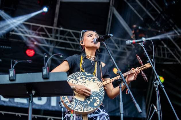 Vocalist from southern Taiwan Sauljaljui performs at the 21st Colours of Ostrava music festival at Lower Area of Vitkovice, Ostrava, Czech Republic, on July 19, 2024. (CTKxPhoto VladimirxPrycek) CTKPhotoP2024071909883  CTKPhotoP2024071909883