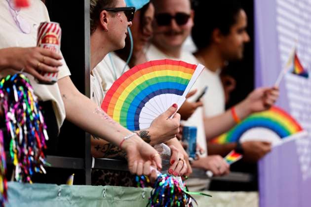Participants in the parade with rainbow colors can be seen at the CSD parade as part of Cologne Pride 2024 Cologne, 21 07 2024 NRW Germany Copyright: xChristophxHardtx