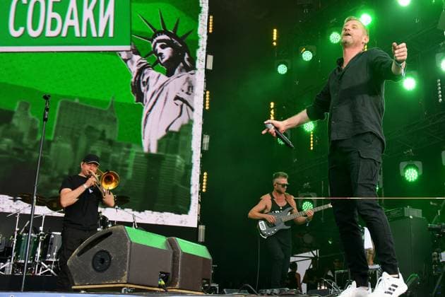 July 21, 2024, Kyiv, Ukraine: Serhiy Zhadan, frontman of Zhadan i Sobaky (Ukrainian band) performs during the Atlas United 2024 music festival. Together with the fundraising platform UNITED24, the festival organisers hope to raise 100 million UAH (Ukrainian Hryvnias) or approximately US$ 2.41 million to purchase drones. In view of the ongoing war in Ukraine, the organizers provided visitors with large air raid shelters. Kyiv Ukraine - ZUMAs197 20240721_aaa_s197_106 Copyright: xAleksandrxGusevx