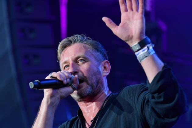 July 21, 2024, Kyiv, Ukraine: Serhiy Zhadan, frontman of Zhadan i Sobaky (Ukrainian band) performs during the Atlas United 2024 music festival. Together with the fundraising platform UNITED24, the festival organisers hope to raise 100 million UAH (Ukrainian Hryvnias) or approximately US$ 2.41 million to purchase drones. In view of the ongoing war in Ukraine, the organizers provided visitors with large air raid shelters. Kyiv Ukraine - ZUMAs197 20240721_aaa_s197_109 Copyright: xAleksandrxGusevx