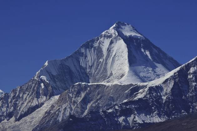 High mountain Dhaulagiri, Nepal. View from a place near Muktinath *** High Mountain Dhaulagiri, Nepal View from a Place Near Muktinath Copyright: imageBROKER UrsulaxPerreten ibliqx10574289.jpg