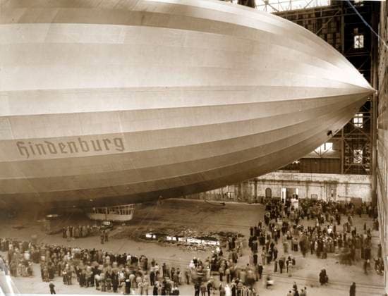 RECORD DATE NOT STATED Luftschiffbau Zeppelin LZ 129 Hindenburg Luftschiffbau Zeppelin LZ 129 Hindenburg after its arrival at Lakehurst, New Jersey, 10 May 1936, following its first flight to North America from Friedrichshafen. The Hindenburg was intended to carry 50 passengers in luxury in a regularly scheduled service across the North Atlantic, however its destruction by fire while landing at Lakehurst during the early hours of 7 May 1937 effectively ended the ?golden age? of the large passenger airships witnessed during the 1930s. Date: 1936  Copyright: Copyrightx(c)Geminix2023.xCredit:xGemini 10839017