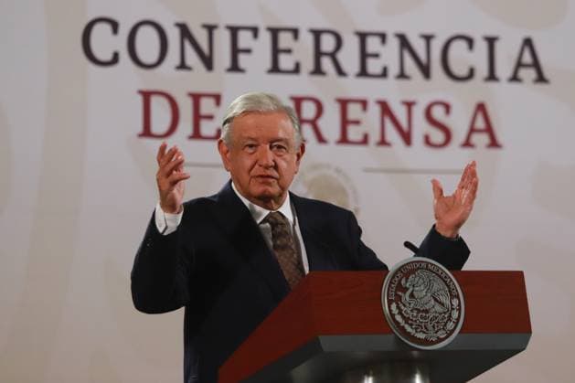 Mexican President Lopez Obrador Briefing Mexican President AndrÃ s Manuel Lopez Obrador speaking during a briefing conference at National Palace where talk about the Morena s overrepresentation in the Mexican Congress. on July 24, 2024 in Mexico City, Mexico. (Photo by Carlos Santiago Eyepix Group) Copyright: xCarlosxSantiago xEyepixxGroupx CS_24072024_126440