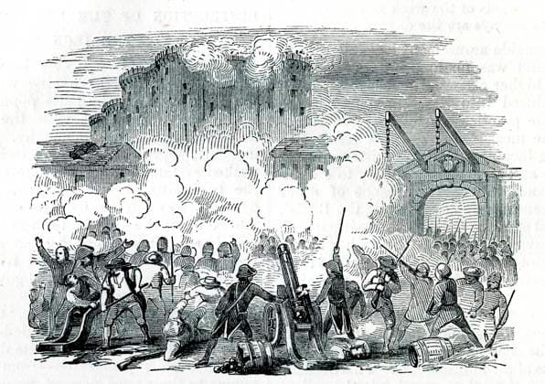 RECORD DATE NOT STATED French Revolution, destruction of Bastille, Paris French Revolution, destruction of the Bastille Prison, Paris. Date: 1789  Copyright: Copyrightx(c)Geminix2023.xCredit:xGemini 12695088