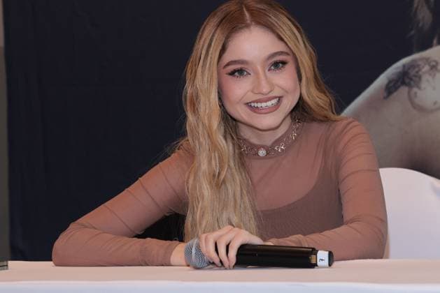 July 24, 2024, Mexico City, Ciudad de Mexico, Mexico: Mexican singer Karol Sevilla speaks during a press conference for Ã¢â‚¬ËœLuminova TourÃ¢â‚¬â ¢ and promote her single Cenicienta at Belair Unique Mexico City Hotel. on July 24, 2024 in Mexico City, Mexico. Mexico City Mexico - ZUMAe321 20240724_zea_e321_024 Copyright: xYamakxPerea xEyepixxGroupx