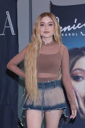 July 24, 2024, Mexico City, Ciudad de Mexico, Mexico: Mexican singer Karol Sevilla poses during a press conference for Ã¢â‚¬ËœLuminova TourÃ¢â‚¬â ¢ and promote her single Cenicienta at Belair Unique Mexico City Hotel. on July 24, 2024 in Mexico City, Mexico. Mexico City Mexico - ZUMAe321 20240724_zea_e321_028 Copyright: xYamakxPerea xEyepixxGroupx