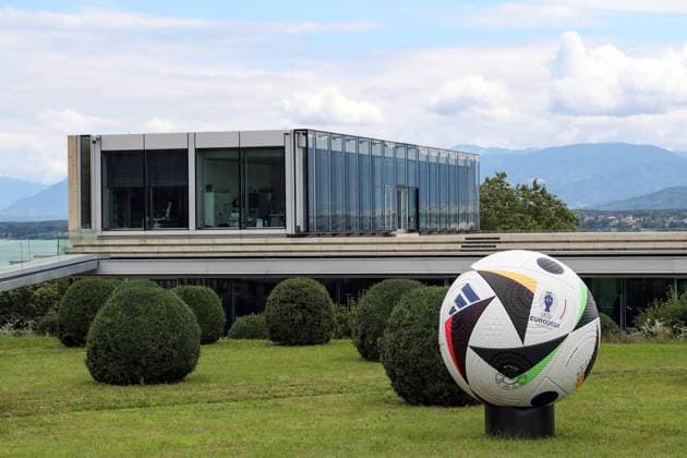 Switzerland - Economy, Business & Finance - Union of European Football Associations headquarters (UEFA) NYON, SWITZERLAND - JULY 21: A general view of the UEFA (Union of European Football Associations) headquarters on July 21, 2024 in Nyon, Switzerland. Photo by Manuel Blondeau AOP.Press Nyon Swiss Riviera Vaud Switzerland Copyright: x ManuelxBlondeau AOP.Pressx AOP20240721 - 0062
