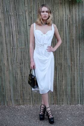 Serpentine Summer Party London Guests arrive at the 2024 Serpentine Summer Party London on June 25 2024 Image shows fashion model and media personality Gabriella Brooks in a white corset dress and heels by Vivienne Westwood.,  Copyright: xPatxLyttlex xAvalonx 0884756974