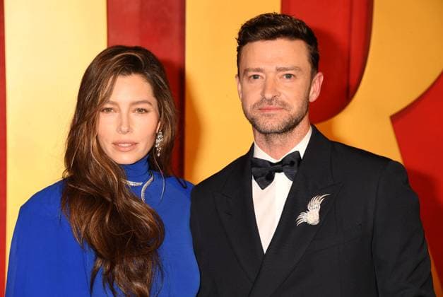 2024 Vanity Fair Oscar Party Hosted By Radhika Jones - Arrivals Location: BEVERLY HILLS, CALIFORNIA - MARCH 10: (L-R) Jessica Biel and Justin Timberlake attend the 2024 Vanity Fair Oscar Party hosted by Radhika Jones at Wallis Annenberg Center for the Performing Arts on March 10, 2024 in Beverly Hills, California.,  Copyright: xJeffreyxMayerx xAvalonx PHT_FILE_JUSTIN_TIMBERLAKE_DUI_ARREST_856433788