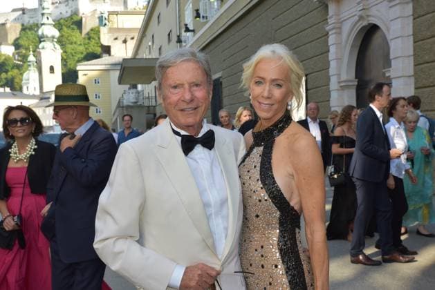 Hans Peter Wild, major festival sponsor, Hotel Goldener Hirsch, Mönchstein Castle, partner Christine Drage, Don Giovanni, premiere, 2024, Salzburg Festival, Manfred Siebinger