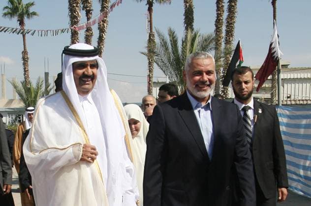 Palestinian Prime Minister in Gaza strip, Ismail Haniyeh walks with the Emir of Qatar Sheik Hamad bin Khalifa al-Thani during a welcoming ceremony at the Rafah border crossing (File) Palestinian Prime Minister in Gaza strip, Ismail Haniyeh walks with the Emir of Qatar Sheik Hamad bin Khalifa al-Thani during a welcoming ceremony at the Rafah border crossing with Egypt in the southern Gaza Strip October 23, 2012. The Emir of Qatar entered the Gaza Strip on Tuesday for a visit that broke the isolation of it Islamist rulers, Hamas, but disappointed Israel and mainstream Palestinian leaders in the West Bank.Iran s Revolutionary Guards said July 31, 2024 that the chief of the Palestinian Hamas militant group, Ismail Haniyeh, was killed in Tehran Copyright: xapaimagesxEyadxAlxBabaxx xapaimagesx