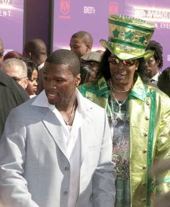 50 Cent and Bootsy Collins at the BET Awards held at The Shrine Auditorium in Los Angeles - 26 June 2007 FAM20808 Copyright: x FAMOUSx 08358387