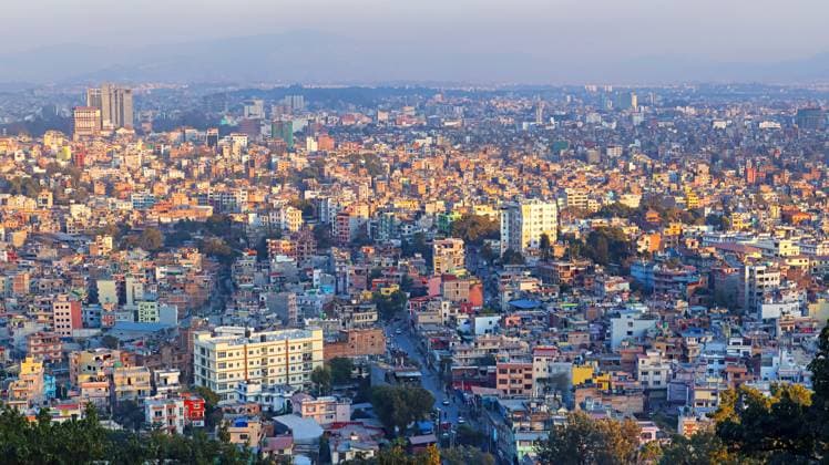 Cityscape of Kathmandu City From Swayambhu Mahachaitya, Kathmandu, Nepal. Cityscape of Kathmandu City From Swayambhu Mahachaitya, Kathmandu, Nepal. Copyright: xZoonar.com RealityImagesx 21701077
