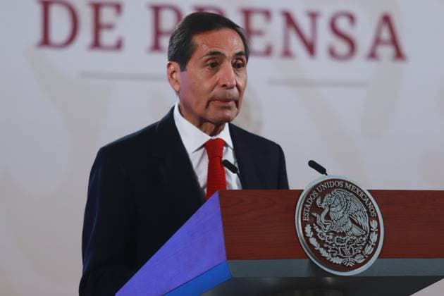 Mexican President Lopez Obrador News Conference Rogelio Ramirez de la O, Secretary of Treasury and Public Credit gives the report on economic and public finance performance from 2018 to 2024 at the briefing conference in front of reporters, at the National Palace. on July 31, 2024 in Mexico City, Mexico. (Photo by Carlos Santiago Eyepix Group) Copyright: xCarlosxSantiago xEyepixxGroupx CS_31072024_126657