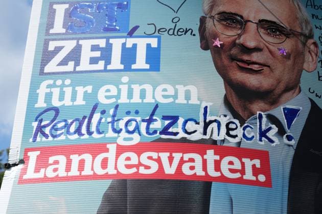 Afd GER, Deutschland, 20240801,Wahlplakat, AfD in Brandenburg, Spitzenkandidat, Dr. Berndt *** Afd GER, Germany, 20240801,election poster, AfD in Brandenburg, top candidate, Dr. Berndt