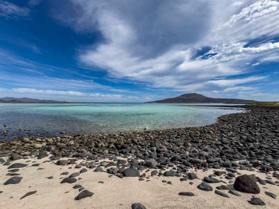 A view of the small bay and the extinct volcano on the south side of Isla Coronado, Baja California Sur, Sea of Cortez, Mexico, North America Copyright: MichaelxNolan 1112-8950