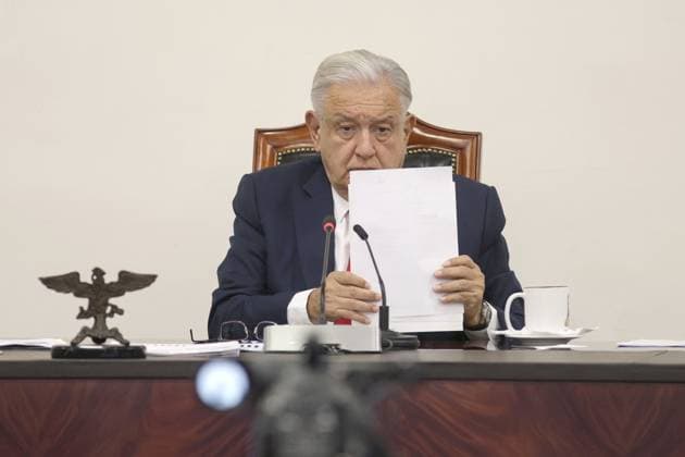 Andres Manuel Lopez Obrador Briefing Mexico s President, Andres Manuel Lopez Obrador speaks during a news conference at the Ignacio Zaragoza Hall of the National Palace. on August 2, 2024 in Mexico City, Mexico. Mexico City CDMX Mexico Copyright: xIsmaelxRosasx