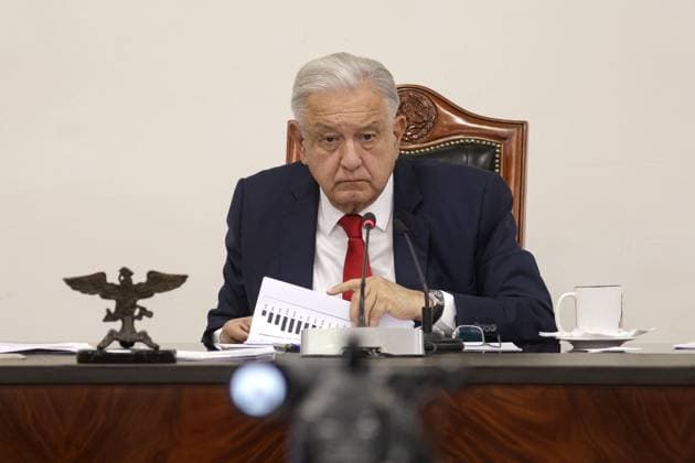 Andres Manuel Lopez Obrador Briefing Mexico s President, Andres Manuel Lopez Obrador speaks during a news conference at the Ignacio Zaragoza Hall of the National Palace. on August 2, 2024 in Mexico City, Mexico. Mexico City CDMX Mexico Copyright: xIsmaelxRosasx