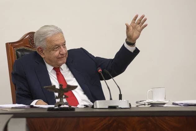 Andres Manuel Lopez Obrador Briefing Mexico s President, Andres Manuel Lopez Obrador speaks during a news conference at the Ignacio Zaragoza Hall of the National Palace. on August 2, 2024 in Mexico City, Mexico. Mexico City CDMX Mexico Copyright: xIsmaelxRosasx