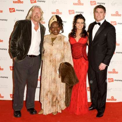 Richard Branson, Rita Marley and Karen Hardy at Through The Looking Glass at The Brewery in London - 05 November 2008 FAM24552 Copyright: x FAMOUSx 08468275
