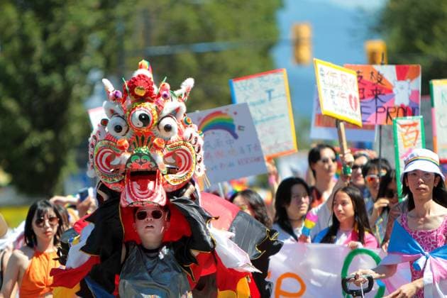 Canada: Vancouver Pride Parade 2024 Vancouver Pride Parade 2024 at Concord Pacific Place. The largest Pride Parade in Western Canada, and one of the biggest in North America, welcoming roughly 150 entries. Vancouver BC Canada Copyright: MazyarxAsadi