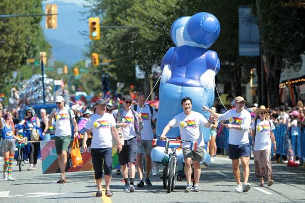 Canada: Vancouver Pride Parade 2024 Vancouver Pride Parade 2024 at Concord Pacific Place. The largest Pride Parade in Western Canada, and one of the biggest in North America, welcoming roughly 150 entries. Vancouver BC Canada Copyright: MazyarxAsadi