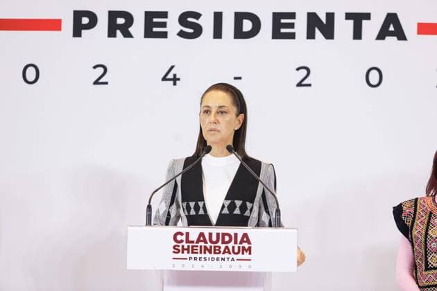Claudia Sheinbaum Press Conference Claudia Sheinbaum Pardo, Mexico s elected candidate, speaking during a press conference after meeting with Governors of the Northeast Region. on August 5, 2024 in Mexico City, Mexico. Mexico City CDMX Mexico Copyright: xIanxRoblesx