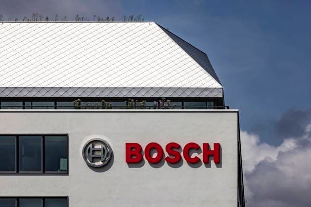 Plant and logo of the company Bosch 03 08 2024 Stuttgart, Baden Württemberg, Germany