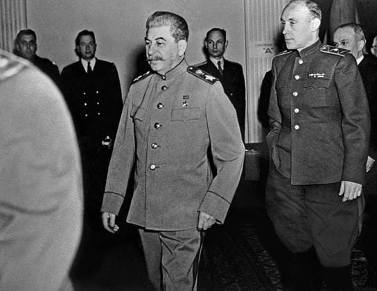 I.V.Stalin at Yalta (Crimean) Conference in 1945 377439 09.02.1945 Marshal Stalin heading for a session of the Yalta (or Crimean) Conference of the Heads of the three allied powers - the USSR, the USA and Great Britain - at the Livadia Palace. February 4-11, 1945. RIA Novosti Sputnik Yalta Republic of Crimea Russia  Copyright: xRIAxNovostix