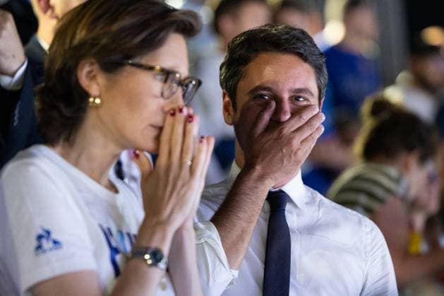 Paris 2024 - PM Attal At Men’s Basketball 3x3 Gold Medal Game French Prime Minister Gabriel Attal and French Minister of Sport and the Olympic and Paralympic Games Amelie Oudea Castera attends the men 3x3 basketball gold medal game between France and the Netherlands during the Paris 2024 Olympic Games at La Concorde in Paris on August 5, 2024. Photo by Raphael Lafargue ABACAPRESS.COM Paris France  Copyright: xLafarguexRaphael ABACAx