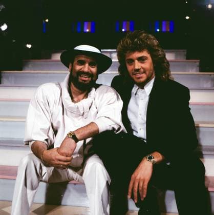 MIXED EMOTIONS Mixed Emotions, deutsches Pop Duo mit den Sängern Drafi Deutscher, Liedtexter, der auch die Musik produziert und Sänger Oliver Simon., Deutschland Copyright: kpa kpa_55045576 EDITORIAL USE ONLY