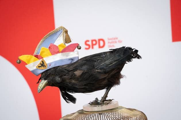 Symbol of the Order against the Beastly Earnest Press event with Lars Klingbeil on the upcoming award of the Carnival Order Order against the Beastly Earnest to the SPD party chairman, Berlin Berlin Germany Willy Brandt House
