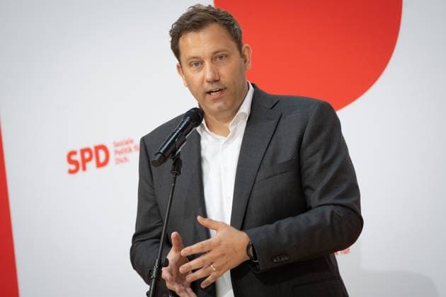 SPD party chairman Lars Klingbeil during a press and photo session at the Willy Brandt House Press event with Lars Klingbeil on the upcoming award of the Order of Carnival against Animal Seriousness to the SPD party chairman, Berlin Berlin Germany Willy Brandt House