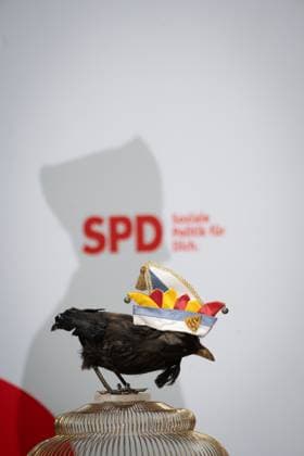 Symbol of the Order against the Beastly Earnest Press event with Lars Klingbeil on the upcoming award of the Carnival Order Order against the Beastly Earnest to the SPD party chairman, Berlin Berlin Germany Willy Brandt House