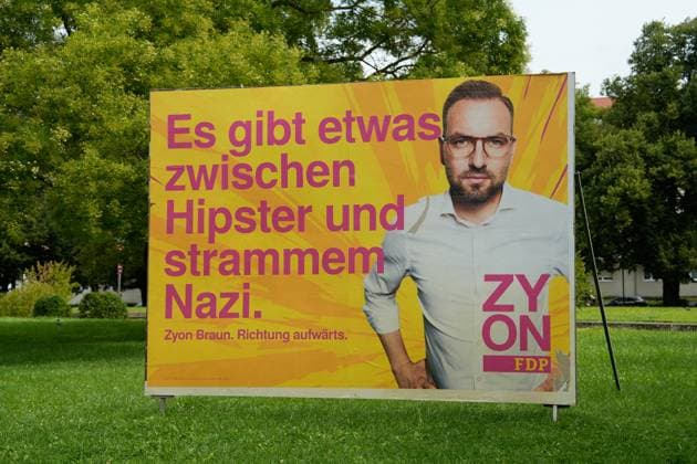 Plakate der Parteien zur Landtagswahl in Brandenburg Plakate der Parteien zur Landtagswahl in Brandenburg in der Stadt Potsdam, FDP Berlin Berlin GER *** Posters of the parties for the state election in Brandenburg Posters of the parties for the state election in Brandenburg in the city of Potsdam, FDP Berlin Berlin GER