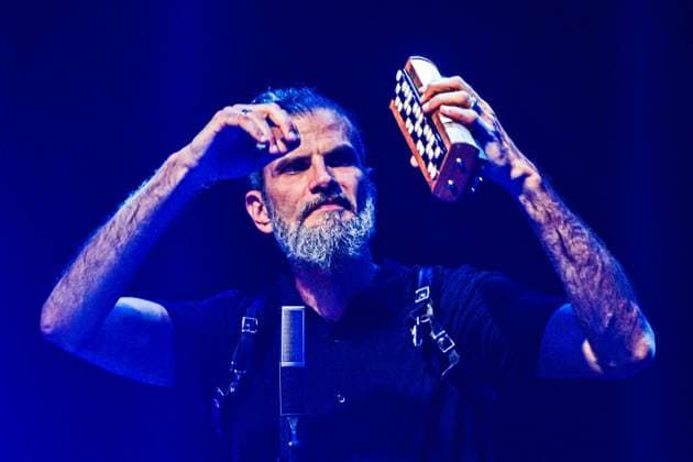 French accordionist Vincent Peirani performs with Jokers project at the Marathon Music Brno festival in Brno, Czech Republic, August 8, 2024. (CTKxPhoto PatrikxUhlir) CTKPhotoP2024080810878  CTKPhotoP2024080810878