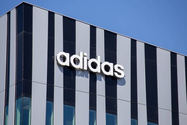 Close-up of the ADIDAS lettering train at the company headquarters in Strasbourg, France Copyright: xUdoxHerrmannx