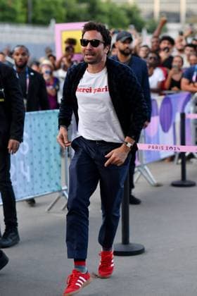 PP ArrivÃ es at the basketball final France vs USA at the Arena Bercy in Paris, during the Olympic Games Paris 2024 Jimmy Fallon ArrivÃ es at the basketball final France vs USA at the Arena Bercy in Paris, during the Olympic Games Paris 2024 August 10, 2024 Perusseau Jacovides Bestimage Arrivls at the basketball final France vs USA at the Arena Bercy in Paris, during the Olympic Games Paris 2024 August 10, 2024 Paris France  Copyright: xJacovides-Perusseaux xBestimagexJacovides-Perusseaux xBestimagex