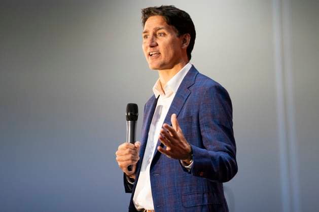 August 10, 2024, Brampton, On, Canada: Prime Minister and Liberal Party Leader Justin Trudeau delivers remarks at a Liberal Party fundraising event in Brampton, Ont., Saturday, August 10, 2024. Brampton Canada  - ZUMAc35_ 20240810_zaf_c35_156 Copyright: xArlynxMcadoreyx