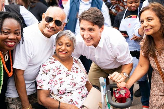 August 10, 2024, Brampton, On, Canada: Prime Minister Justin Trudeau poses for a photograph with supporters at the Flavour of Nigeria Festival in Brampton, Ont., Saturday, August 10, 2024. Brampton Canada  - ZUMAc35_ 20240810_zaf_c35_163 Copyright: xArlynxMcadoreyx