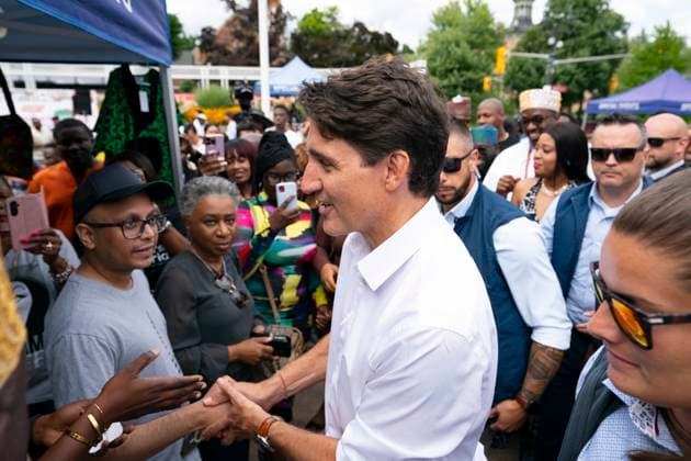 August 10, 2024, Brampton, On, Canada: Prime Minister Justin Trudeau speaks with attendees at the Flavour of Nigeria Festival in Brampton, Ont., Saturday, August 10, 2024. Brampton Canada  - ZUMAc35_ 20240810_zaf_c35_191 Copyright: xArlynxMcadoreyx
