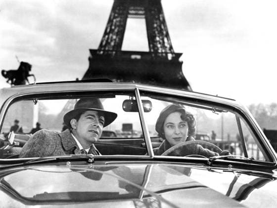 Dana Andrews, Marta Toren, on-set of the film, Assignment - Paris! , Columbia Pictures, 1952  Copyright: xABxArchivesx jtv018325