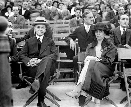 U. S. President Calvin Coolidge and First Lady Grace Coolidge at Circus, Washington DC, USA, National Photo Company, May 1924  Copyright: xCircaxImagesx ghi-circa02402