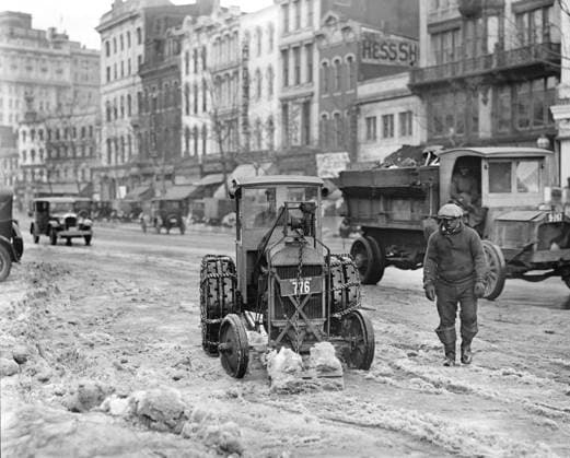 Ford Tractor removing Snow from Street, Washington DC, USA, National Photo Company, 1924  Copyright: xCircaxImagesx ghi-circa02449