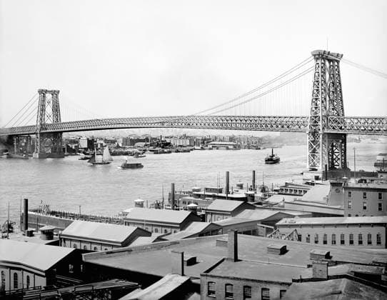 Williamsburg Bridge and East River, New York City, New York, USA, Detroit Publishing Company, 1903  Copyright: xCircaxImagesx ghi-circa03212
