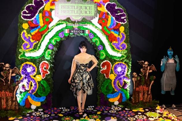 Beetlejuice Beetlejuice Mexico City Premiere American actress Jenna Ortega Posing for photos during the Beetlejuice Beetlejuice film Photocall at Mexico City Four Season Hotel. August 13, 2024 in Mexico City, Mexico. Mexico City CDMX Mexico Copyright: xCarlosxTischlerx