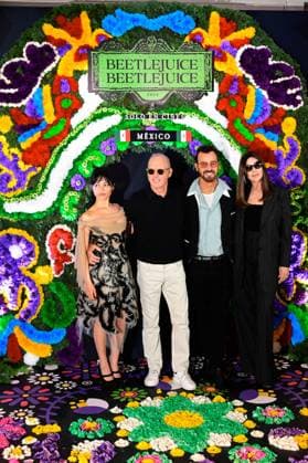 Beetlejuice Beetlejuice Mexico City Premiere (L-R) Jenna Ortega, Michael Keaton, Justin Theroux and Monica Bellucci Posing for photos during the Beetlejuice Beetlejuice film Photocall at Mexico City Four Season Hotel. August 13, 2024 in Mexico City, Mexico. Mexico City CDMX Mexico Copyright: xCarlosxTischlerx