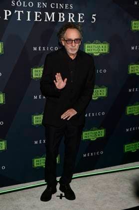 August 14, 2024, Mexico City, Ciudad de Mexico, Mexico: American Director Tim Burton attends the black carpet of Beetlejuice Beetlejuice Fan Event at Cinepolis Toreo Parque Central. on August 14, 2024 in Mexico City, Mexico. Mexico City Mexico - ZUMAe321 20240814_zea_e321_125 Copyright: xCarlosxTischler xEyepixxGroupx